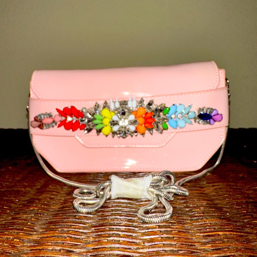 STEVE MADDEN BPAULINE Pink Clutch PURSE BLUSH HANDBAG Authentic - NEW